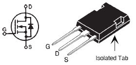 IXFR26N100P, N-канальный силовой MOSFET транзистор со встроенным быстрым диодом (HiPerFET)